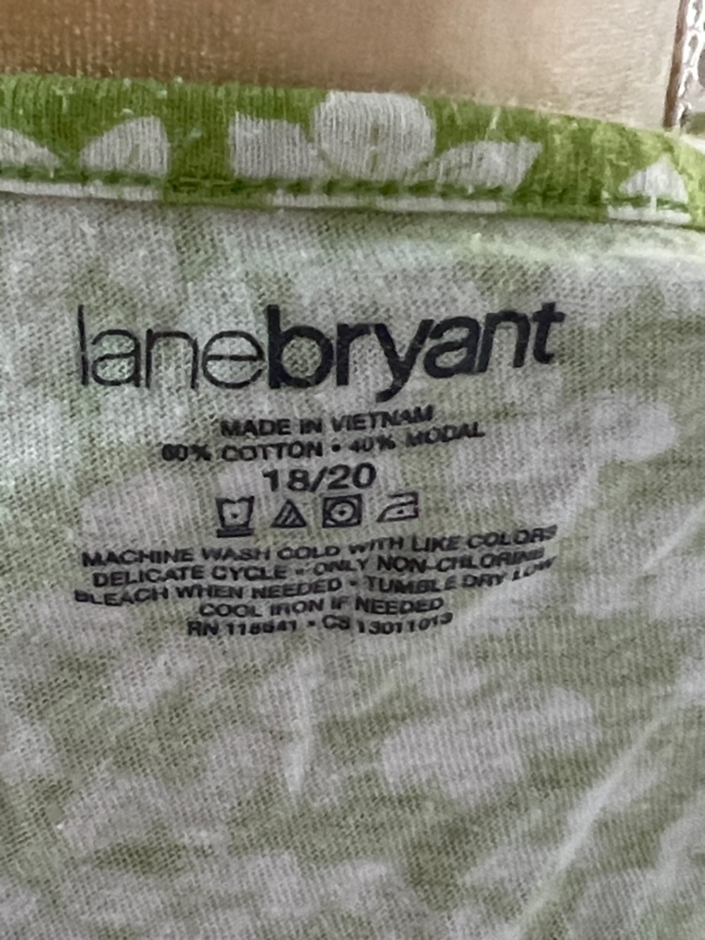 Light Green Printed Ruffle Cami Top - Picture 3 of 3
